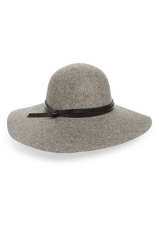 Nordstrom Wool Felt Floppy Hat in Grey Light Heather Combo at Nordstrom