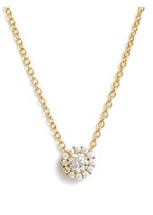 Nordstrom Cubic Zirconia Halo Pendant Necklace in Gold at Nordstrom Rack