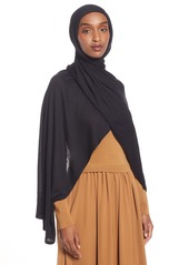 Nordstrom Henna & Hijabs Linen Blend Hijab in Black at Nordstrom