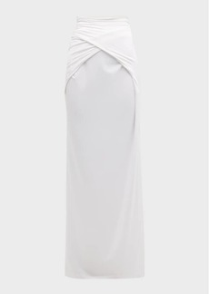 Norma Kamali All In One Side Slit Long Skirt