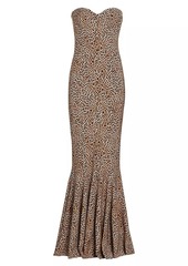 Norma Kamali Bonded Corset Gown