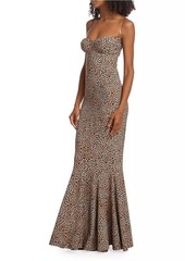 Norma Kamali Bonded Corset Gown