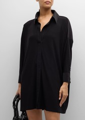 Norma Kamali Boxy Coverup Beach Shirt