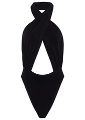 Norma Kamali Crossover halterneck bodysuit