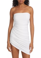 Norma Kamali Diana Draped Strapless Minidress