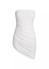 Norma Kamali Diana Draped Strapless Minidress