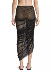 Norma Kamali Diana Ruched Long Skirt