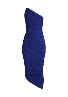 Norma Kamali Diana Ruched One-Shoulder Gown
