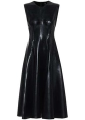 Norma Kamali Grace faux-leather midi dress