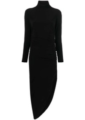 Norma Kamali halterneck draped-detail dress