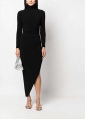 Norma Kamali halterneck draped-detail dress