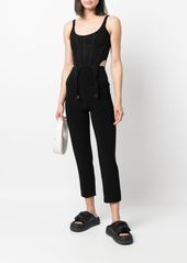 Norma Kamali high-waisted slim-fit trousers