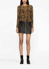 Norma Kamali leopard-print long-sleeved T-shirt