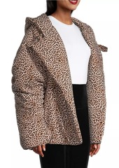 Norma Kamali Leopard Sleeping Bag Puffer Jacket