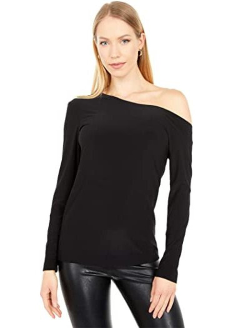 Norma Kamali Long Sleeve Drop Shoulder Top