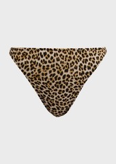 Norma Kamali Luca Leopard-Print Bikini Bottoms 