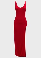 Norma Kamali Marissa Wide Slit Gown