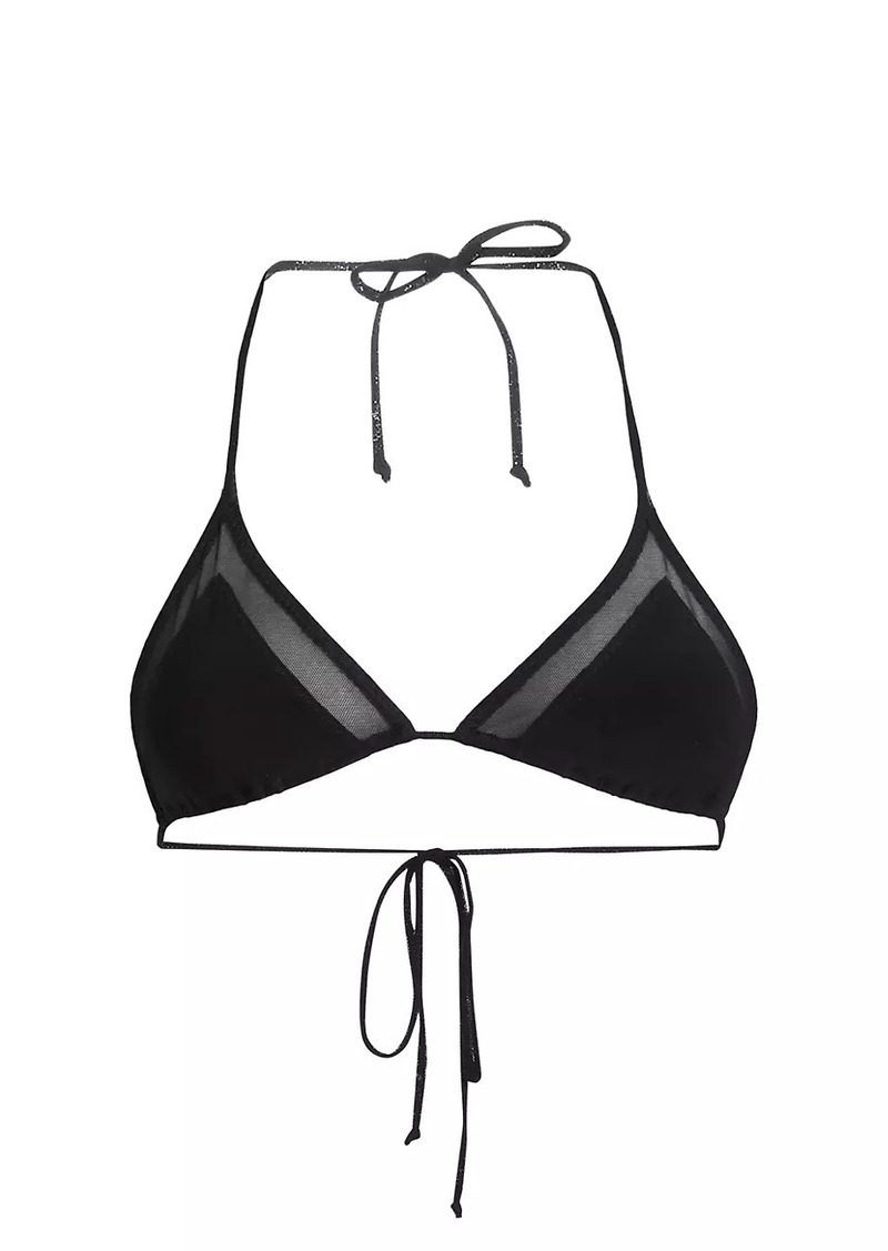 Norma Kamali Mesh Triangle Bikini Set