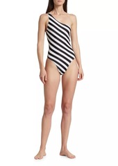 Norma Kamali Mio Striped One-Piece Swimsuit