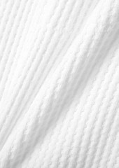 Norma Kamali - Boyfriend Puff waffle-knit cotton-blend track pants - White - FR 36