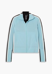 Norma Kamali - Color-block stretch-jersey track jacket - Blue - XL