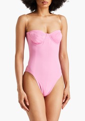 Norma Kamali - Corset Mio strapless underwired swimsuit - Pink - XS