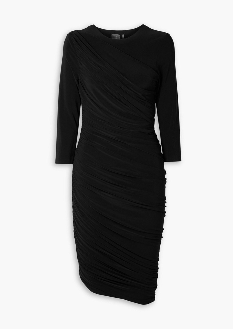 Norma Kamali - Diana ruched stretch-jersey dress - Black - FR 32