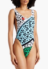 Norma Kamali - Marissa printed swimsuit - White - XS