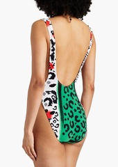 Norma Kamali - Marissa printed swimsuit - White - XS