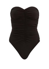Norma Kamali - Marissa Ruched Strapless Swimsuit - Womens - Black