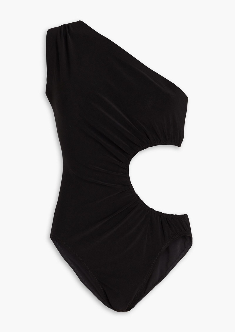 Norma Kamali - Mio one-shoulder cutout swimsuit - Black - M