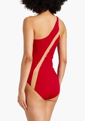 Norma Kamali - Mio one-shoulder mesh-paneled swimsuit - Red - XS