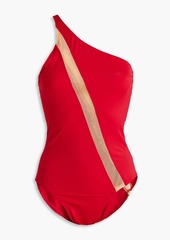 Norma Kamali - Mio one-shoulder mesh-paneled swimsuit - Red - XS