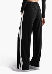 Norma Kamali - OMO striped printed stretch-jersey track pants - Black - FR 36
