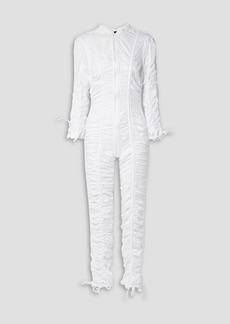 Norma Kamali - Parachute ruched shell jumpsuit - White - FR 32