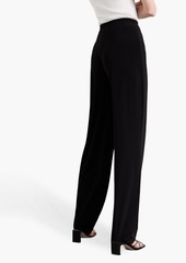 Norma Kamali - Pleated stretch-jersey straight-leg pants - Black - XXS