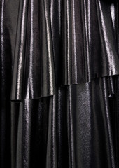 Norma Kamali - Ruffled metallic jersey wrap-dress - Metallic - S
