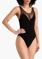 Norma Kamali - Stretch-mesh swimsuit - Black - M