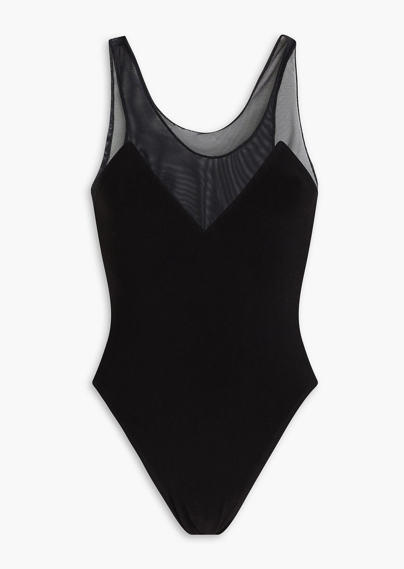 Norma Kamali - Stretch-mesh swimsuit - Black - M