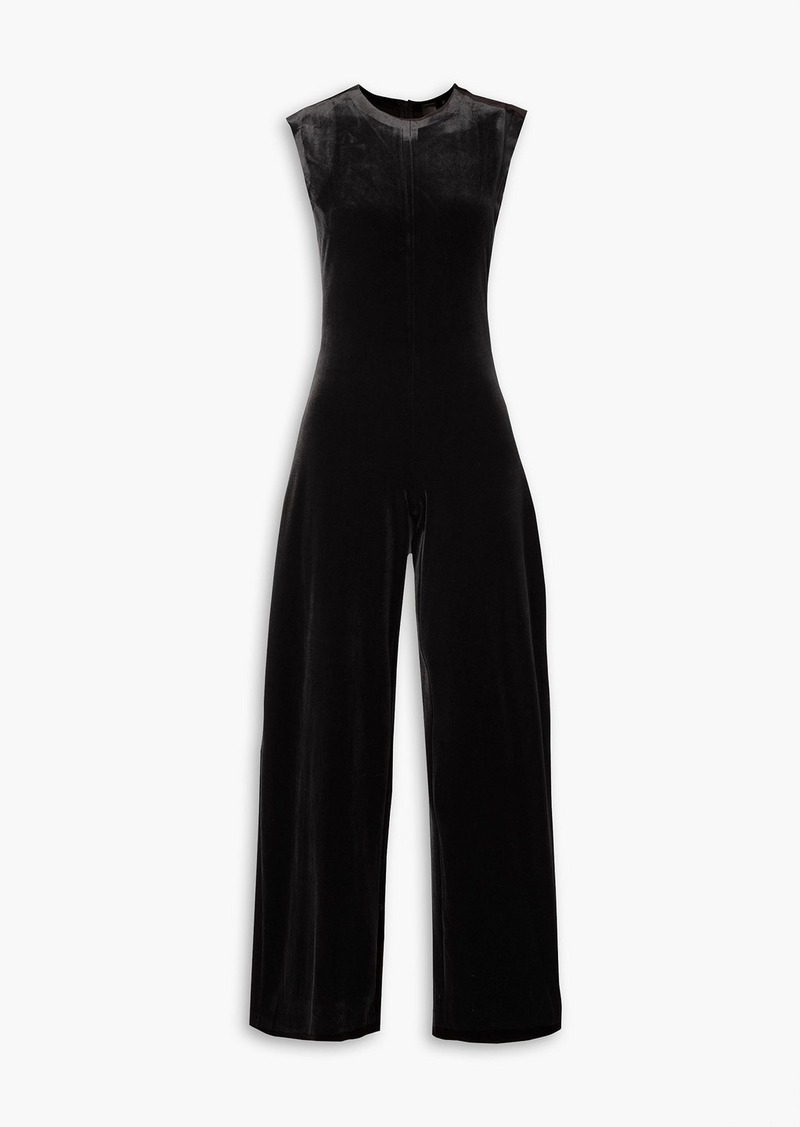 Norma Kamali - Stretch-velvet jumpsuit - Black - XS