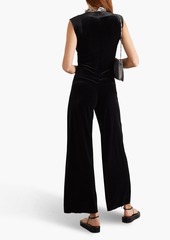 Norma Kamali - Stretch-velvet jumpsuit - Black - XS