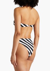 Norma Kamali - Sunglass striped bandeau bikini - Black - L