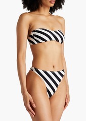 Norma Kamali - Sunglass striped bandeau bikini - Black - L