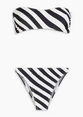 Norma Kamali - Sunglass striped bandeau bikini - Black - L