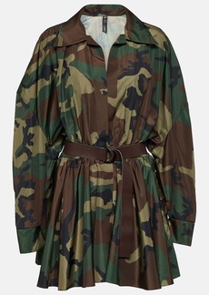 Norma Kamali Camouflage shirt dress