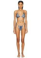 Norma Kamali Criss Cross Bikini Set