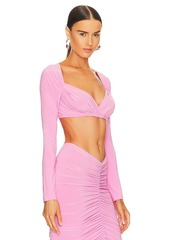 Norma Kamali Cropped Sweetheart Top