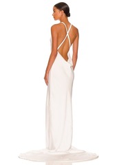 Norma Kamali Cross Back Bias Gown