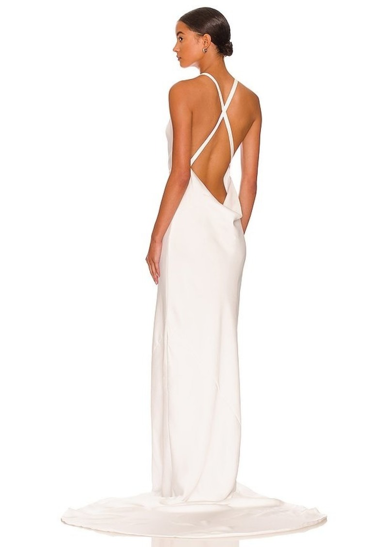 Norma Kamali Cross Back Bias Gown