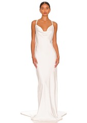 Norma Kamali Cross Back Bias Gown